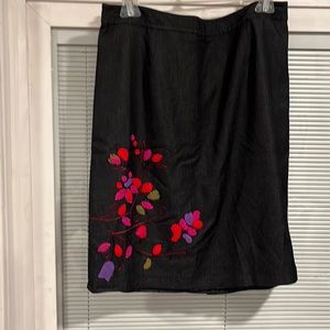 Kemp shirt  black with floral print on right side